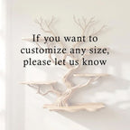 Solid wall mount floating tree branch bookshelf live edge tree shelving natural driftwood branch living room decoration