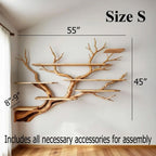 Tree branch corner wall shelves floating unique decor
