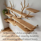 Tree branch corner wall shelves floating unique decor