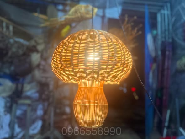 Jellyfish lamp boho pendant lamp rattan chandelier