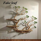 Tree bookshelves custom floating shelves solid wood bookcase carving driftwood art shelves on wall