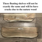 Tree bookshelf solid wood shelf driftwood branch wall mount handmade furniture decor for home