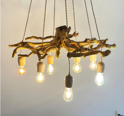 Custom Driftwood branch Lamp for Rhiannon