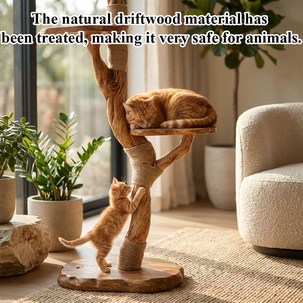 Cat Tree Driftwood Floor Tower