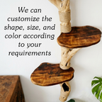 Cat Tree Driftwood Natural Wood Cat Shelf Handmade Climbing Tower Sisal Scratching