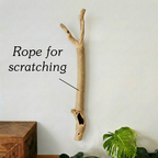 Cat Tree Driftwood Natural Wood Cat Shelf Handmade Climbing Tower Sisal Scratching