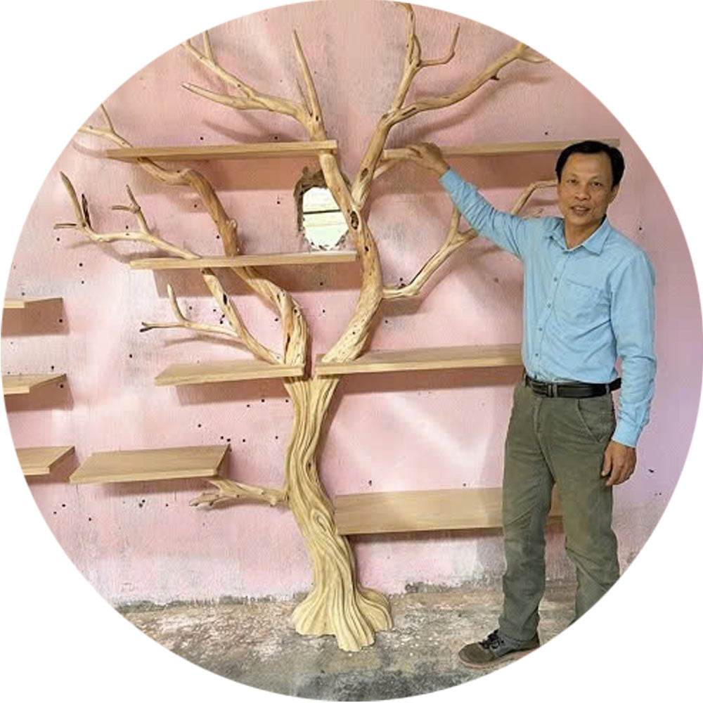 Tree Branch Shelf Art