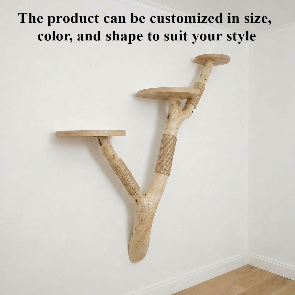 Cat Climbing Shelf with Scratching Post & Floating Cat Furniture