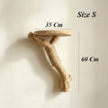 Cat Climbing Wall with Sisal Scratching Posts and Floating Cat Bed