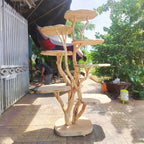 Luxury Wooden Cat Tree House – Handmade Natural Cat Furniture for Indoor Cats