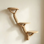 Cat Climbing Wall with Sisal Scratching Posts and Floating Cat Bed