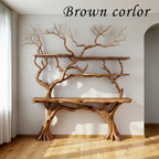 Tree branch bookshelf driftwood live edge wall shelf decor