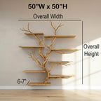 Tree branch shelf floating unique bookshelf
