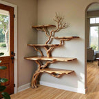 Corner tree branch shelf decorative floor bookshelf