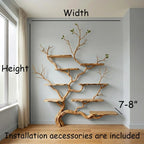 Rustic tree branch floor standing bookshelf