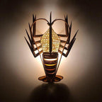 Wall sconce fish light rattan crab lamp lobster lampshade sconce night lighting