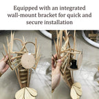 Fish crab lobster rattan wall lamp for coastal decor