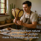 Flower rattan wall sconce light fixture living room decor