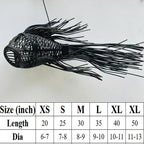 Fish pendant lamp unique wicker handmade art deco lamp