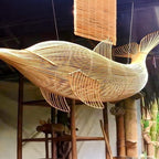 Dolphin rattan ceiling light shape chandelier lighting decoration