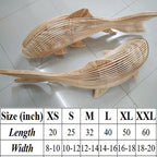 Fish hanging lamp large rattan whale pendant light decor