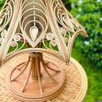 Vintage rattan bedside table lamp for elegant home decor