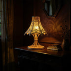 Vintage rattan bedside table lamp for elegant home decor