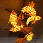 Woven fish ceiling light or wall mount lamp rustic decor home