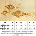 Fish rattan ceiling light for rustic living room decor