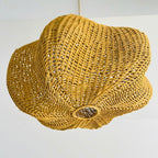 Handwoven wicker rattan ceiling light for boho home decor