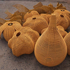 Handwoven wicker rattan ceiling light for boho home decor