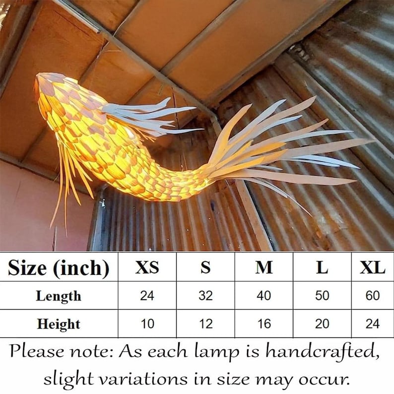 Woven fish pendant light wood veneer fish hanging lamp decor home