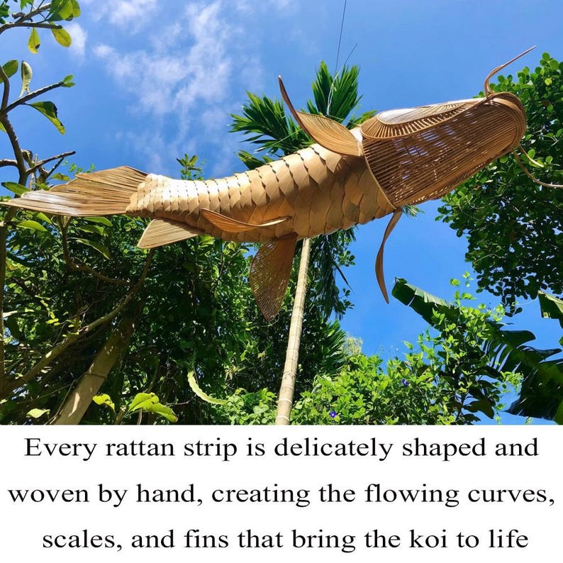 Fish chandelier lighting woven pendant light art home decor