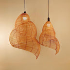 Snail rattan lantern ceiling light art deco lamp