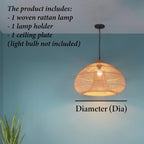 Rattan hanging wicker woven lamp shade art decor