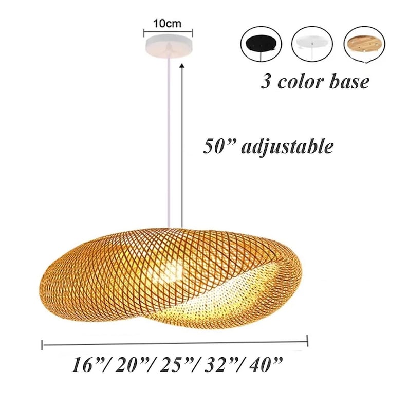 Black rattan pendant light hand woven ceiling light art deco bamboo lantern decor home