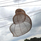 Snail rattan lantern ceiling light art deco lamp