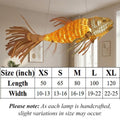 Large koi fish wood veneer ceiling light restaurant decor