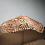 Handwoven cone rattan lantern ceiling light furniture decoration