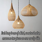 Rattan hanging wicker woven lamp shade art decor