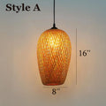 Handwoven bamboo hanging light for furniture decoration