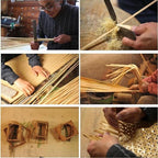 Handwoven bamboo hanging light for furniture decoration