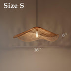 Handwoven cone rattan lantern ceiling light furniture decoration