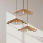 Handwoven cone rattan lantern ceiling light furniture decoration