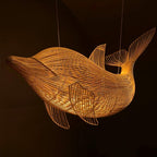 Dolphin rattan ceiling light shape chandelier lighting decoration