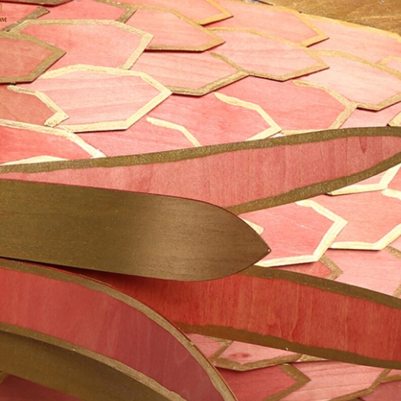 Wood veneer fish ceiling light in multiple colors fish light decoration