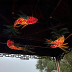 Wood veneer fish ceiling light in multiple colors fish light decoration
