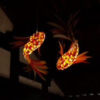 Wood veneer fish ceiling light in multiple colors fish light decoration