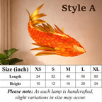 Wood veneer fish ceiling light in multiple colors fish light decoration