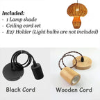 Jellyfish lamp boho pendant lamp rattan chandelier